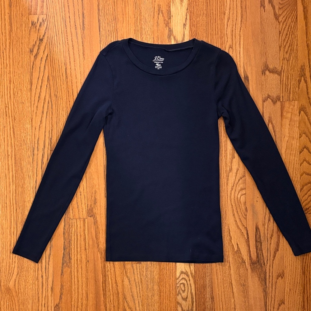 J. Crew Navy Blue Crew Neck Tee